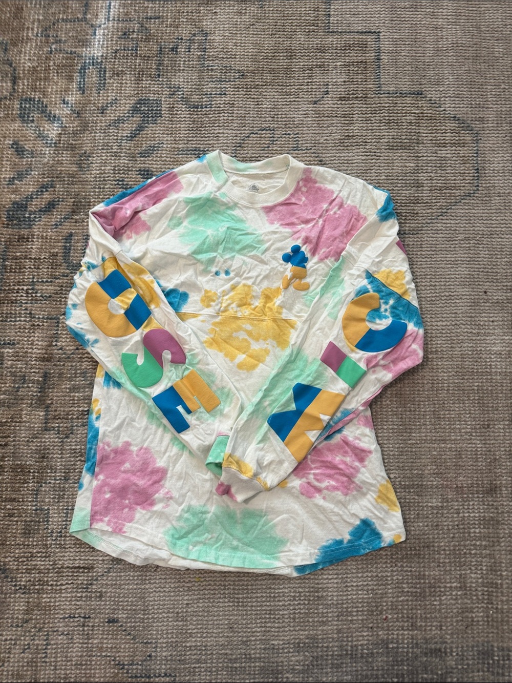 Disney Multicolor Tie-Dye Long Sleeve Graphic Tee
